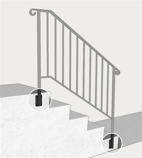 side mounted handrail brackets